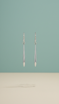 Minimalist Silver Drop Earrings